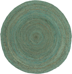 Brice BIC-7000 Cottage Jute Rug BIC7000-5RD Mint, Dark Brown 100% Jute 5' Round