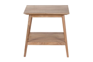 Porter Designs Portola Solid Acacia Wood Transitional End Table Natural 05-108-07-5034