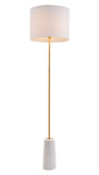 EE2587 Steel, Poly Cotton, Marble Modern Commercial Grade Floor Lamp