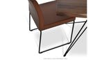 Billiani Table Set: Billiani Dining Closeup Table and Aria Sled Leatherette