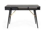 VIG Furniture Modrest Billy Modern Black Oak & Gold Desk VGDWJ3496