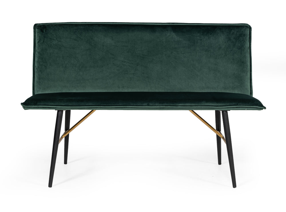 VIG Furniture Modrest Billy Modern Green Velvet Dining Bench VGDWJ1899