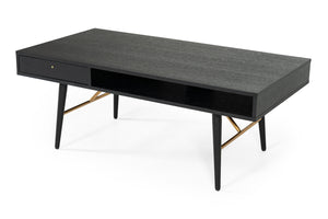 VIG Furniture Modrest Billy Modern Black Oak & Gold Coffee Table VGDWJ5705