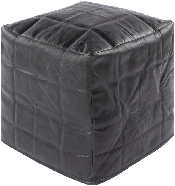 Barrington BIPF-003 Rustic Leather, Polybeads, Cotton Pouf BIPF003-181818 Black 100% Leather, 100% Polybeads, 100% Cotton 18"H x 18"W x 18"D