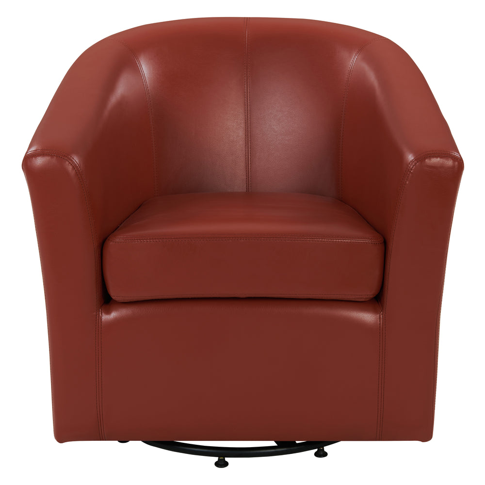 Hayden Bonded Leather Swivel Tub Chair - Luxurious Design with Sturdy Frame for Ultimate Comfort