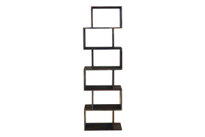 Porter Designs Fall River Solid Sheesham Wood Contemporary Bookcase Gray 10-117-01-4880