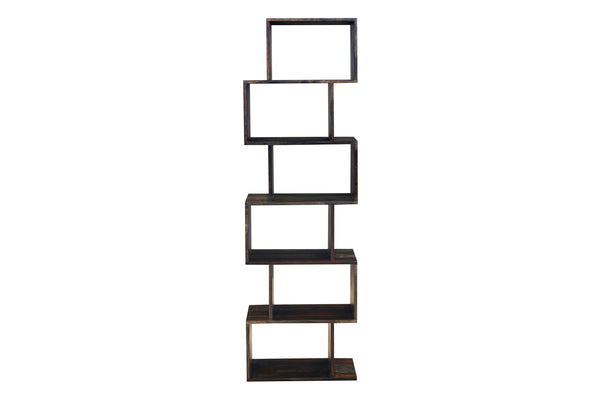 Porter Designs Fall River Solid Sheesham Wood Contemporary Bookcase Gray 10-117-01-4880