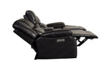 Porter Designs Ennis Triple Power seat Transitional Reclining Console Love Black 03-202C-02-4830