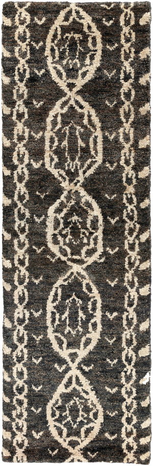 Bjorn BJR-1000 Global Jute Rug BJR1000-268 Black, Khaki, Dark Brown 100% Jute 2'6" x 8'