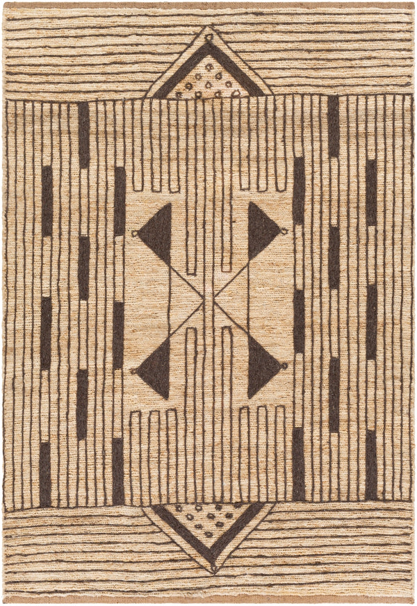 Brookwood BKD-2300 Global Jute, Wool Rug BKD2300-81012 Butter, Dark Brown 85% Jute, 15% Wool 8'10" x 12'