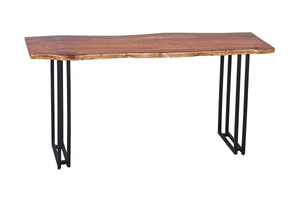 Porter Designs Manzanita Live Edge Solid Acacia Wood Natural Console Table Brown 05-196-10-5840U-KIT