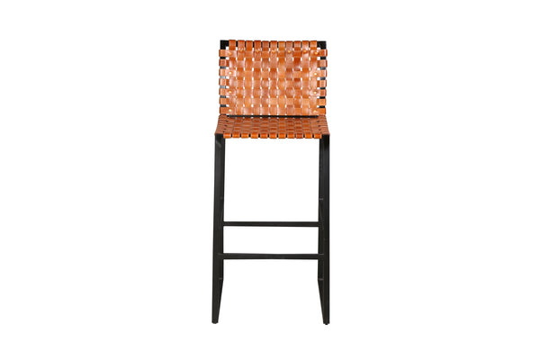 Porter Designs Veracruz Basket-Woven Leather Transitional Dining Chair Brown 07-218-24-2718