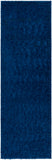 Bliss shag BLI-2314 Modern Polypropylene Rug BLI2314-268 Dark Blue 100% Polypropylene 2'6" x 8'