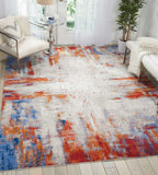 Nourison Twilight TWI26 Modern Machine Made Loomed Indoor Area Rug Ivory/Multicolor 7'9" x 9'9" 99446054333