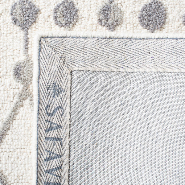 Aspen Blossom 115 Hand Tufted 100% Wool Pile Bohemian Rug Ivory / Grey 100% Wool Pile BLM115A-9
