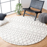 Blossom Aspen 115 Bohemian Hand Tufted 100% Wool Pile Rug Ivory / Grey