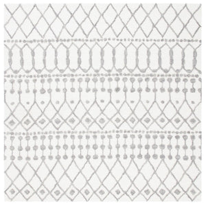 Aspen Blossom 115 Hand Tufted 100% Wool Pile Bohemian Rug Ivory / Grey 100% Wool Pile BLM115A-9