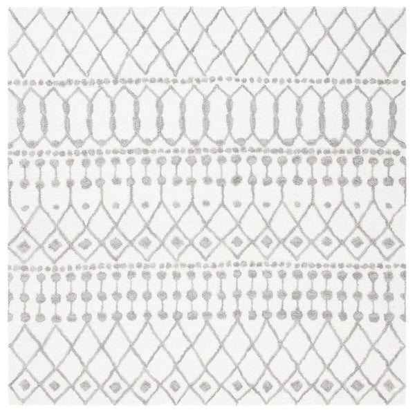 Aspen Blossom 115 Hand Tufted 100% Wool Pile Bohemian Rug Ivory / Grey 100% Wool Pile BLM115A-9