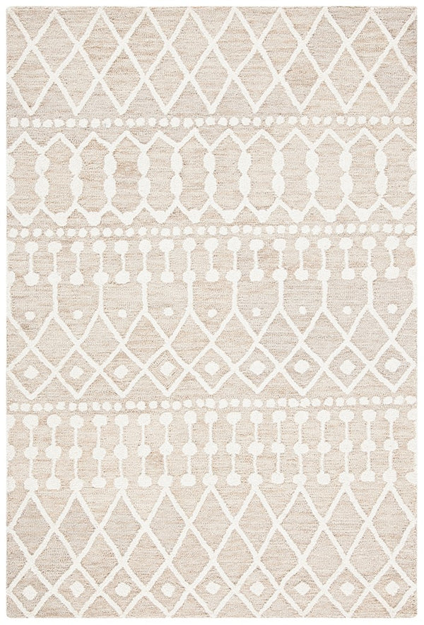 Blossom Aspen 115 Bohemian Hand Tufted 100% Wool Pile Rug Beige / Ivory