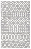 Blossom Aspen 115 Bohemian Hand Tufted 100% Wool Pile Rug Grey / Ivory