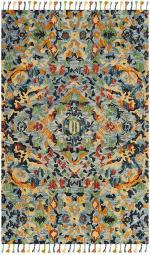 Blossom Hand Tufted Rectangular Wool Pile Rug from India - Elegant, Durable, and Timeless Design