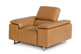 VIG Furniture Estro Salotti Blossom Modern Cognac Leather Recliner VGNTBLOSSOM-CH