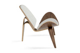 VIG Furniture Modrest Warren Modern White & Walnut Accent Chair VGBNBLS-01WL-WHT