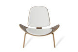 VIG Furniture Modrest Warren Modern White & Walnut Accent Chair VGBNBLS-01WL-WHT