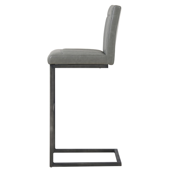 Ronan Vintage Industrial Leatherette Bar Stools - Set of 2 with Chic Tufting & Durable Design