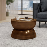 Noble House Minkler Modern Iron Hourglass Coffee Table, Brushed Antique Bronze