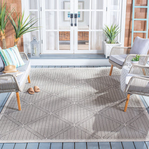 Safavieh Bermuda 811 Flat Weave Polypropylene Indoor/Outdoor-Geometric Rug BMU811B-8SQ