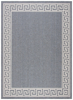 Martha Stewart Indoor Outdoor Martha Stewart Outdoor 331 Indoor - Outdoor Power Loomed Polypropylene Frize Rug Grey / Cream