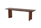 Porter Designs Cambria Solid Sheesham Wood Modern Dining Bench Gray 07-116-13-8397M