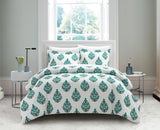 Chic Home Amelia Bed In a Bag Duvet Set Green Twin