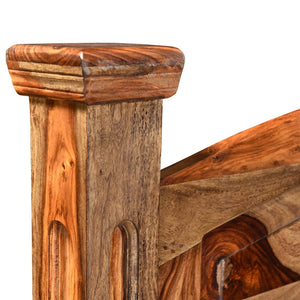 Porter Designs Taos Solid Sheesham Wood Queen Natural Bed Brown 04-196-14-9047H-KIT