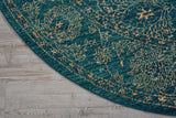 Nourison Nourison 2020 NR202 Persian Machine Made Loomed Indoor Area Rug Teal 7'5" x ROUND 99446363435