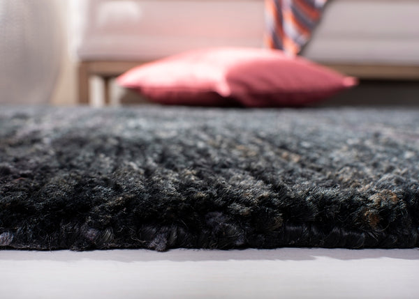 Bohemian Boh211  Hand Knotted 90% Jute, 10% Cotton Rug Liquorice