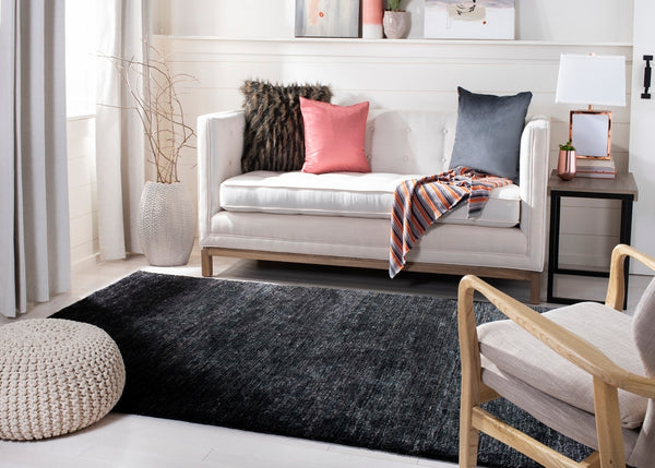 Bohemian Boh211  Hand Knotted 90% Jute, 10% Cotton Rug Liquorice