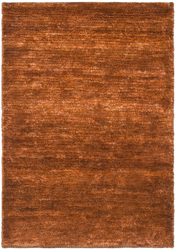 Bohemian Boh211  Hand Knotted 90% Jute, 10% Cotton Rug Rust