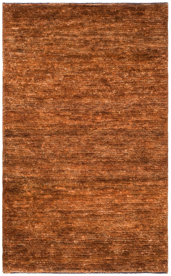 Bohemian Boh211  Hand Knotted 90% Jute, 10% Cotton Rug Rust