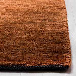 Bohemian Boh211  Hand Knotted 90% Jute, 10% Cotton Rug Rust