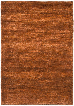 Bohemian Boh211  Hand Knotted 90% Jute, 10% Cotton Rug Rust