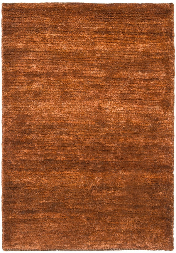 Bohemian Boh211  Hand Knotted 90% Jute, 10% Cotton Rug Rust
