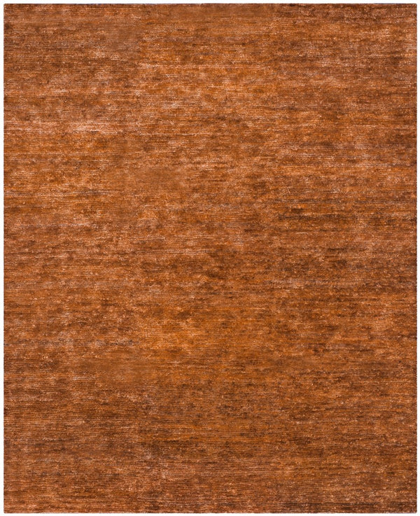 Bohemian Boh211  Hand Knotted 90% Jute, 10% Cotton Rug Rust