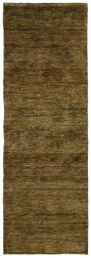 Bohemian Boh211  Hand Knotted 90% Jute, 10% Cotton Rug Green