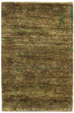 Bohemian Boh211  Hand Knotted 90% Jute, 10% Cotton Rug Green