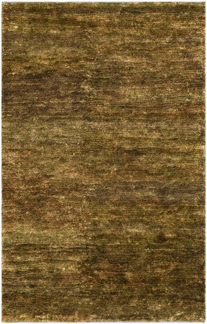 Bohemian Boh211  Hand Knotted 90% Jute, 10% Cotton Rug Green