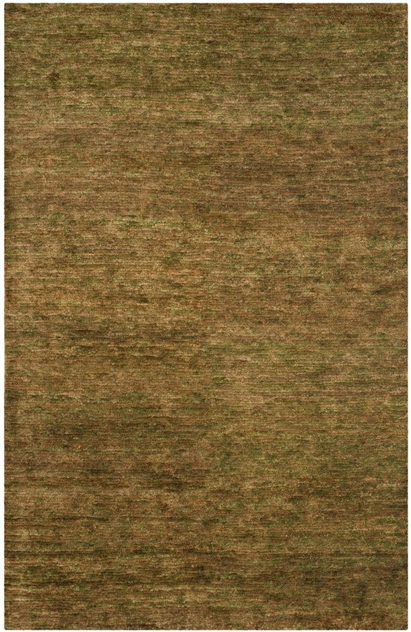 Bohemian Boh211  Hand Knotted 90% Jute, 10% Cotton Rug Green