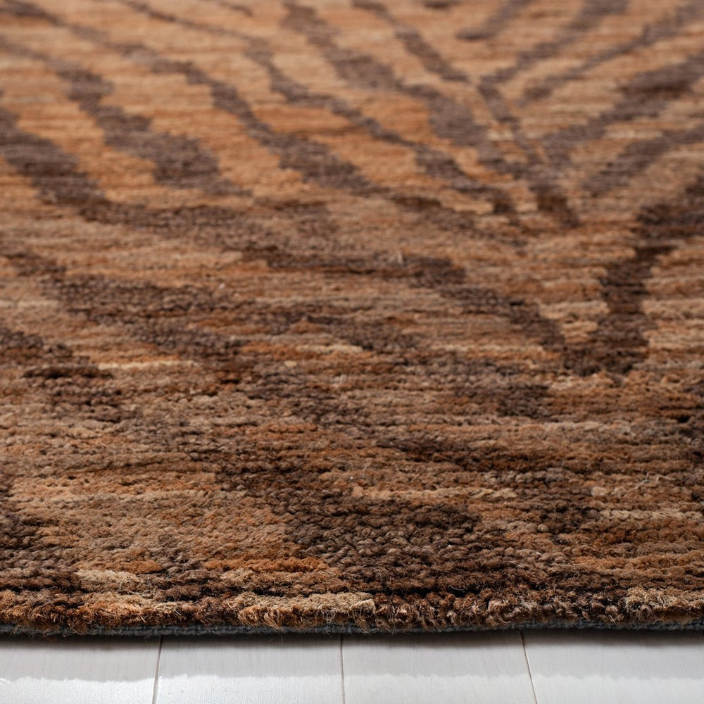 Bohemian Boh224  Hand Knotted 90% Jute, 10% Cotton Rug Natural / Black