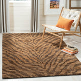 Bohemian Boh224  Hand Knotted 90% Jute, 10% Cotton Rug Natural / Black